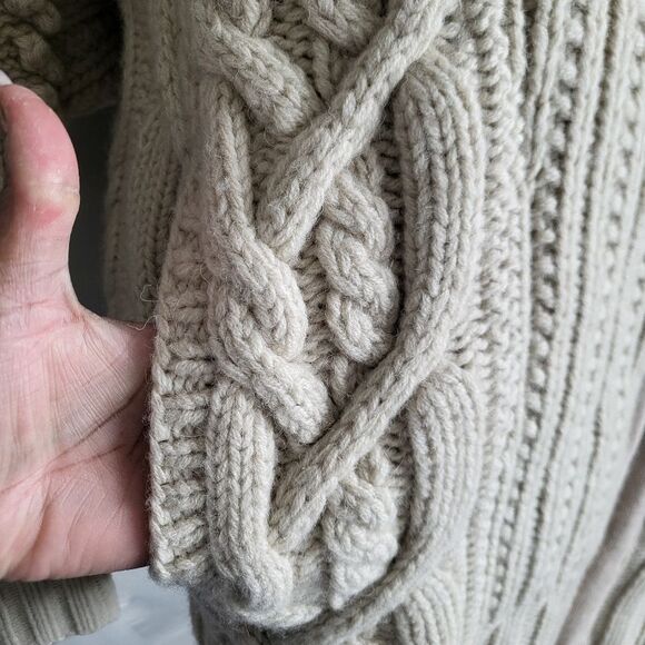 NICHOLAS K New York SWEATER COAT Cardigan Thick-Ply Heavy SHEEPMERE Wool Sz S - Picture 6 of 16